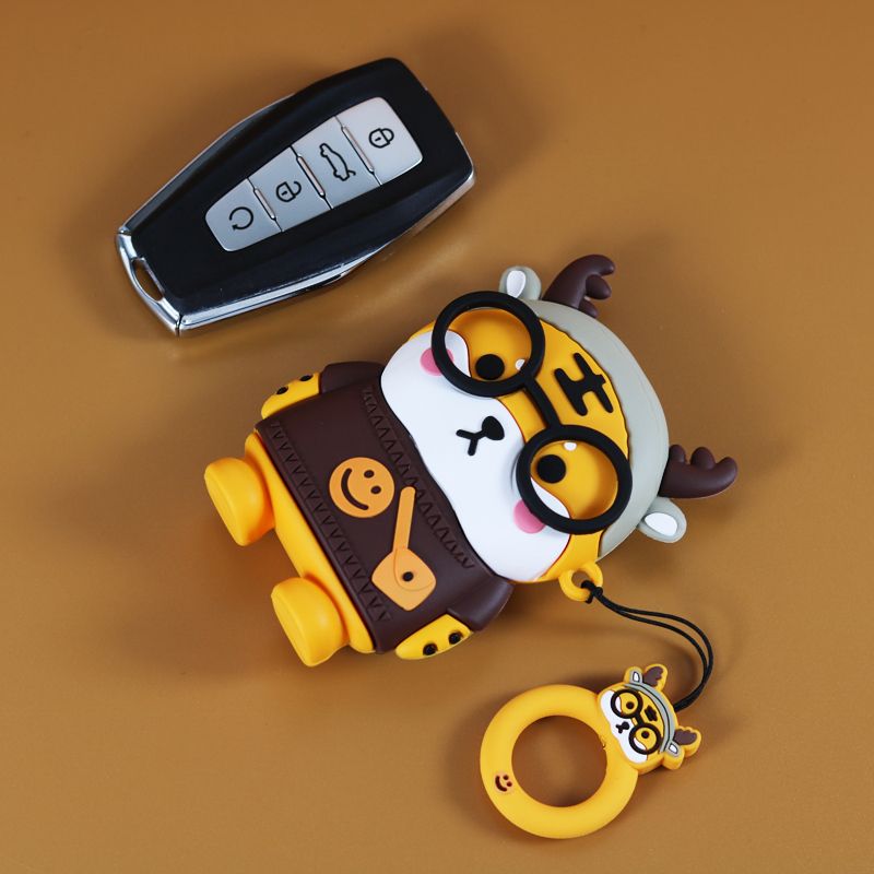 Tech Accessories Key - Funda de tigre de dibujos animados