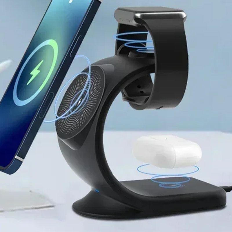 Wireless Charger 3 In 1 - Cargador inalámbrico magnético 3 en 1,