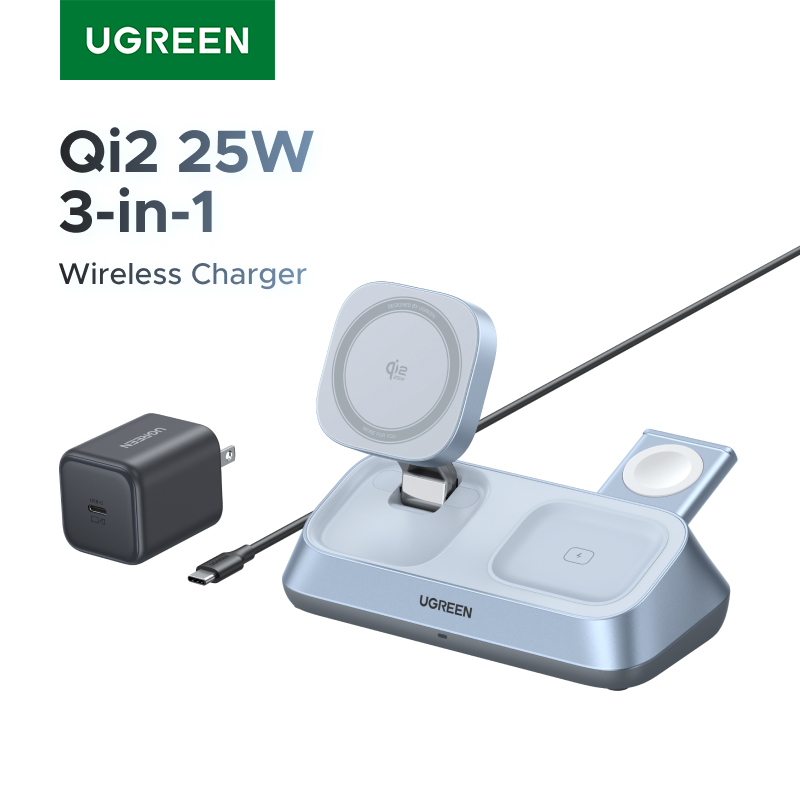 Wireless Charger 3 In 1 - UGREEN Qi2 25W MAX soporte de