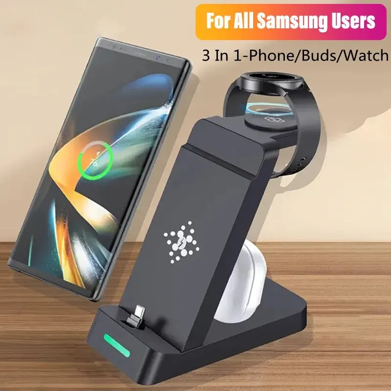 Wireless Charger 3 In 1 - Estación de carga 3 en 1