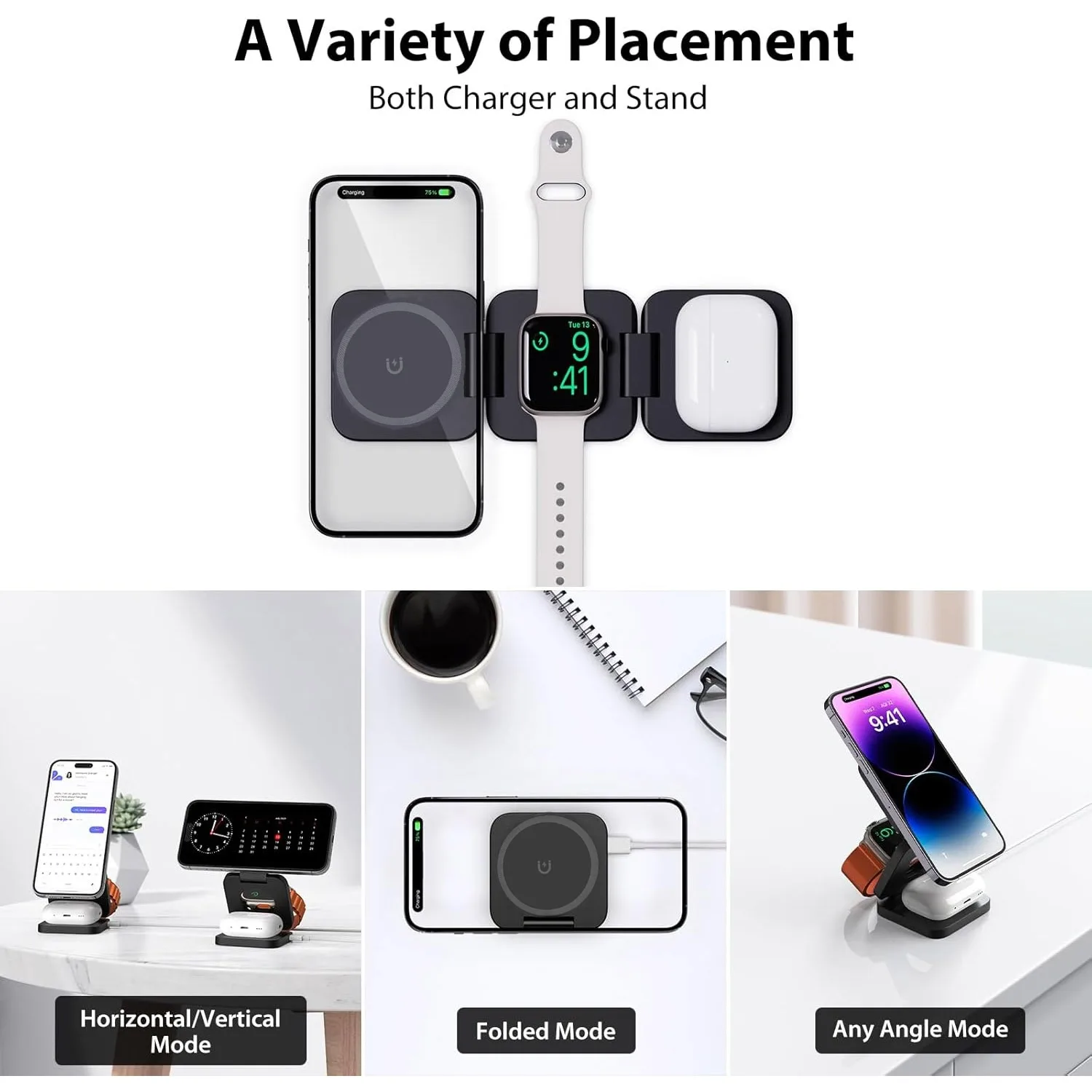 Cargador inalámbrico rápido pl - Wireless Charger 3 In 1 reseña y precio