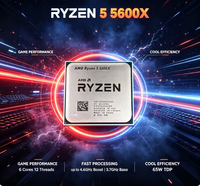 Procesador AMD Ryzen 5 5600X U - Amd Cpu Ryzen 5 reseña y precio