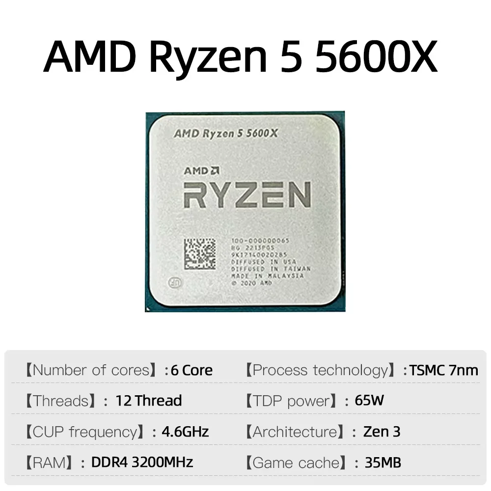 Procesador AMD Ryzen 5 5600X U - Amd Cpu Ryzen 5 reseña y precio