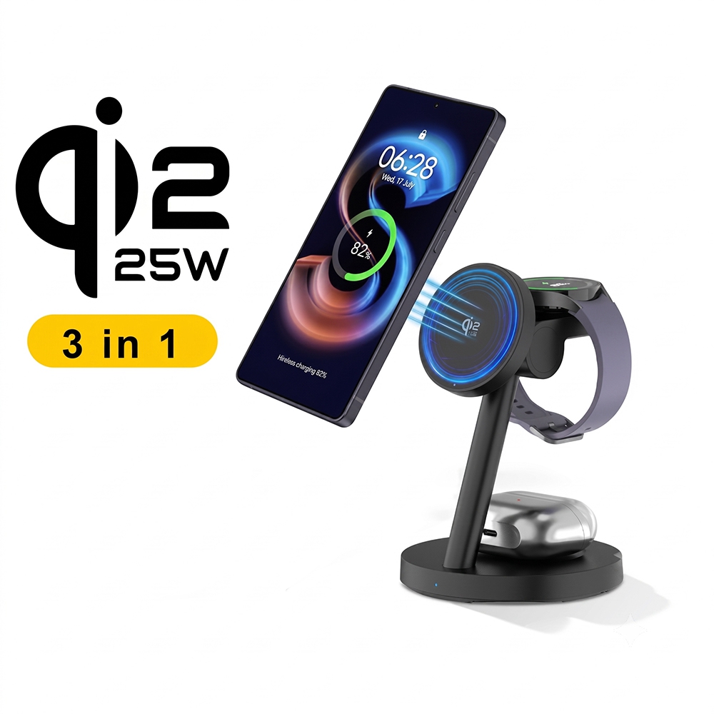 Estación de Carga Inalámbrica  - Wireless Charger 3 In 1 reseña y precio