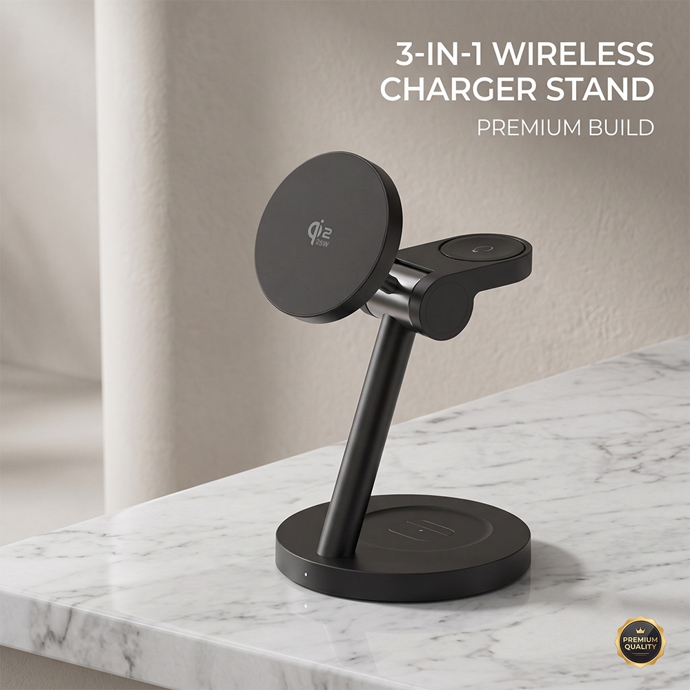 Estación de Carga Inalámbrica  - Wireless Charger 3 In 1 reseña y precio