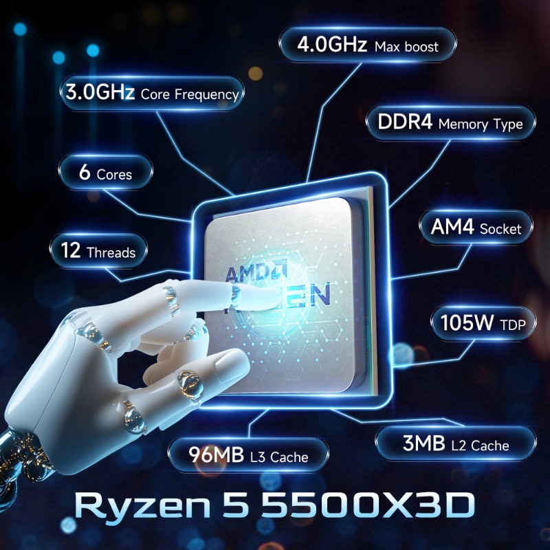 CPU para juegos AMD Ryzen 5 55 - Amd Cpu Ryzen 5 reseña y precio