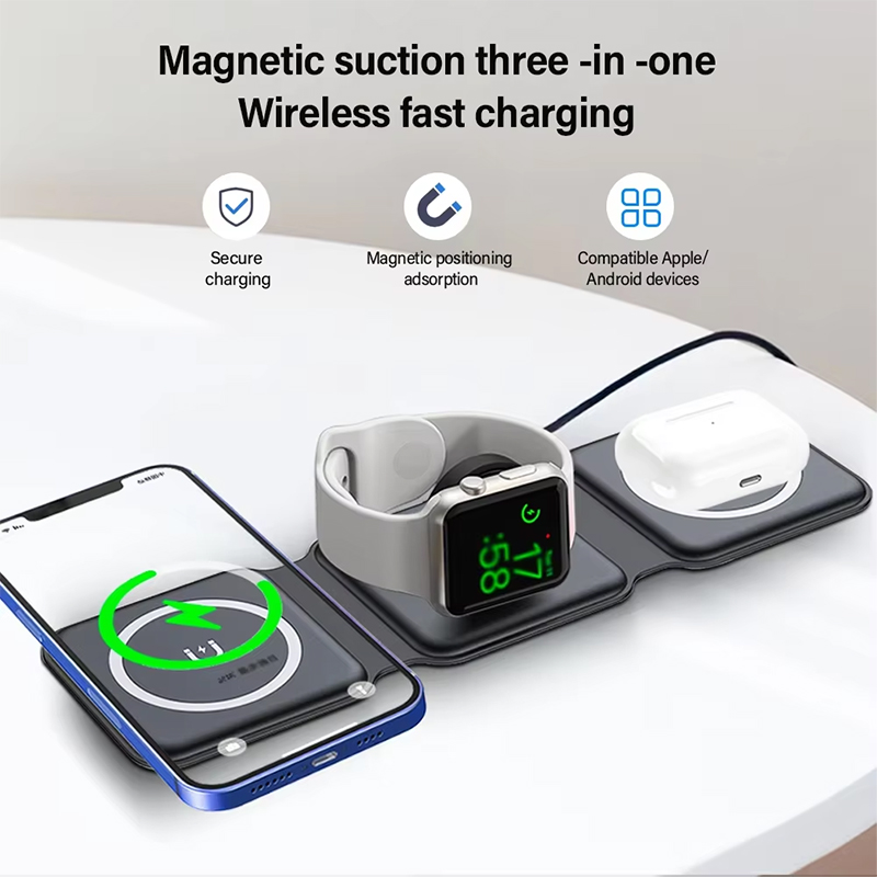 Estación de Carga Magnética Pl - Wireless Charger 3 In 1 reseña y precio