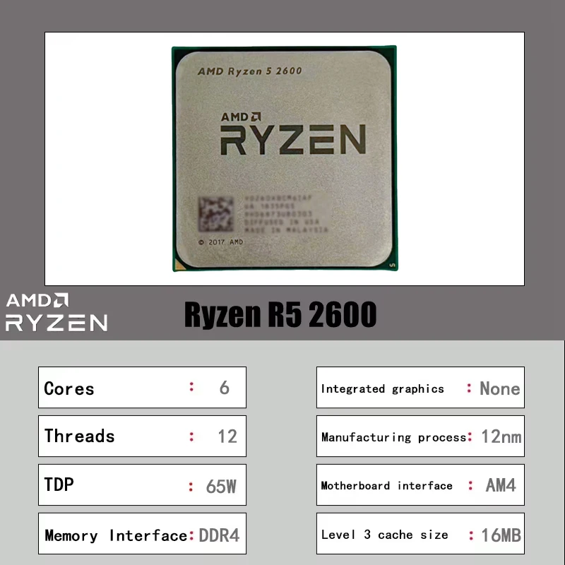 Procesador AMD Ryzen 5 2600 Tr - Amd Cpu Ryzen 5 reseña y precio